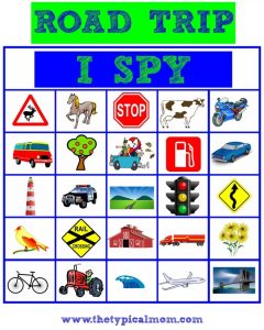 I Spy Printable Road Trip Game