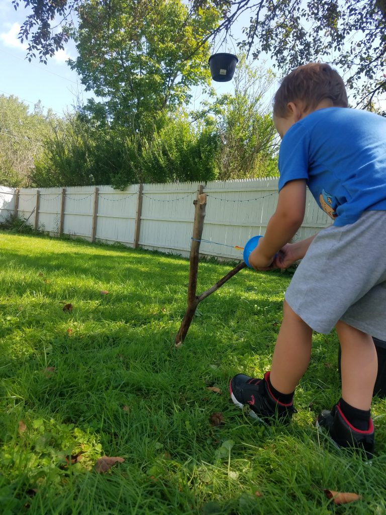 Launching a slingshot