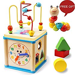 educational toys for 2 year old wooden bead maze