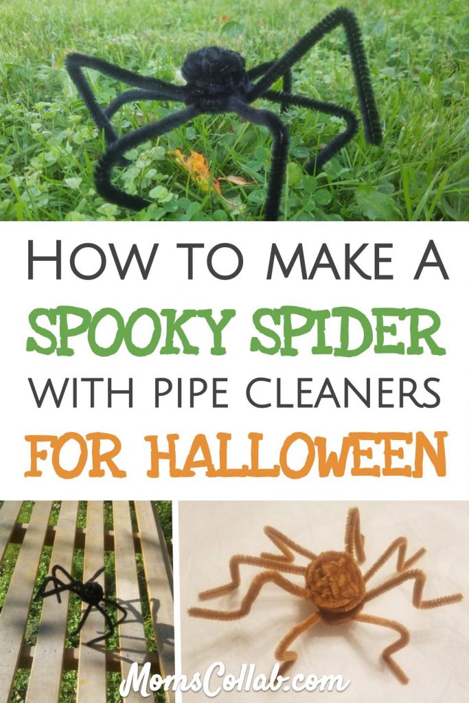 how to make a spooky spider for halloween with pipe cleaners