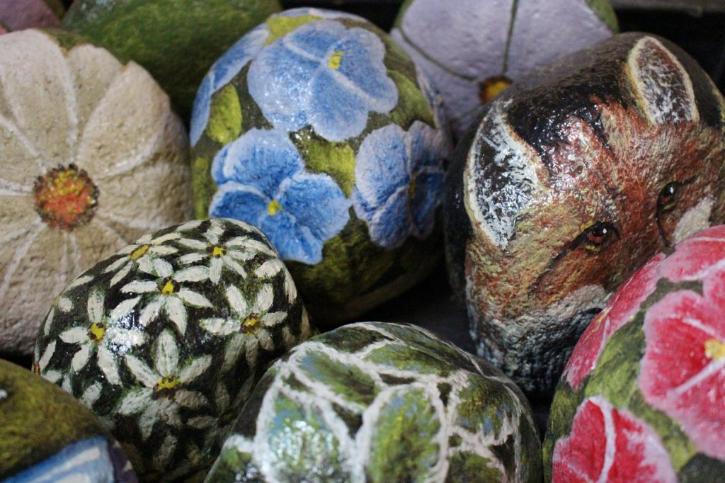 River Rocks For Painting flowers and animals