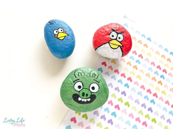 Angry Birds painted rocks