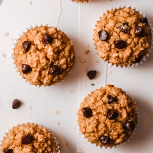 chocolate peanut butter oatmeal muffins