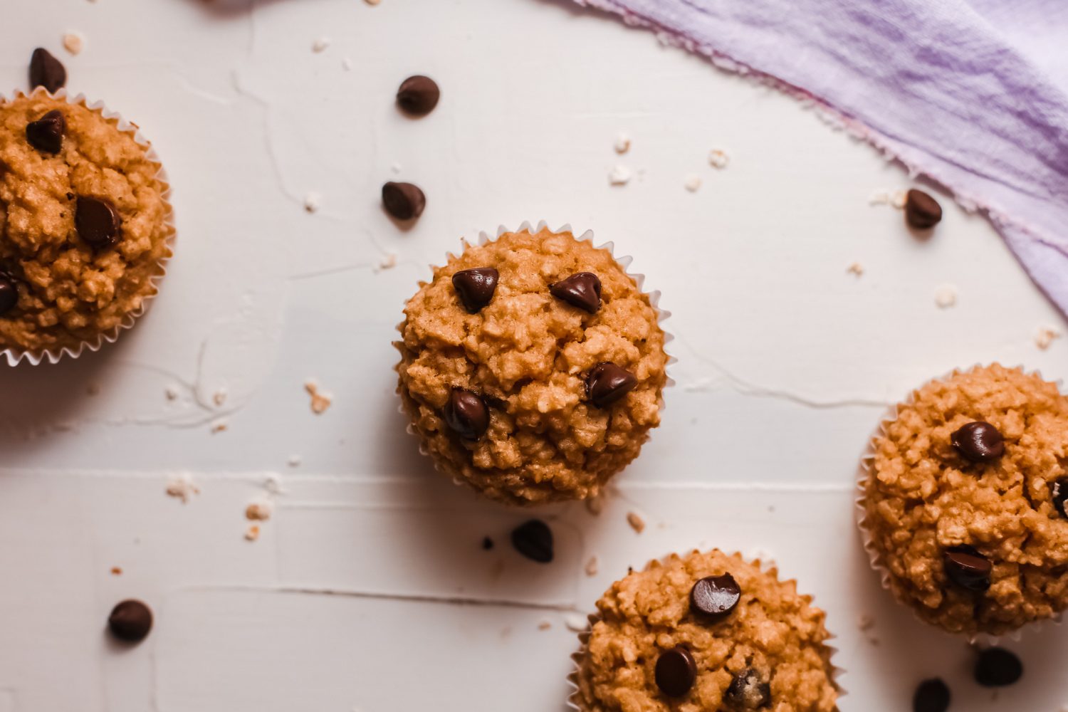 chocolate peanut butter oatmeal muffins