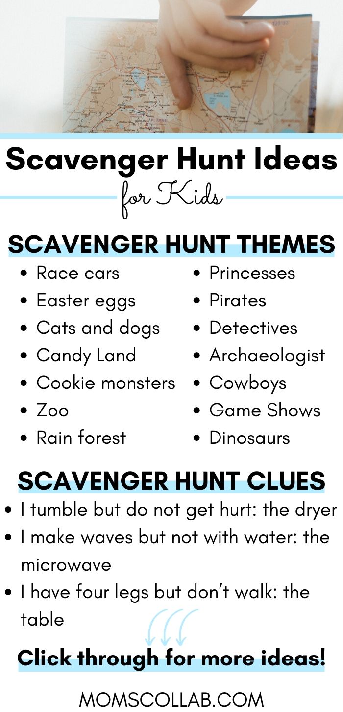 Scavenger Hunt Ideas for Kids Infographic