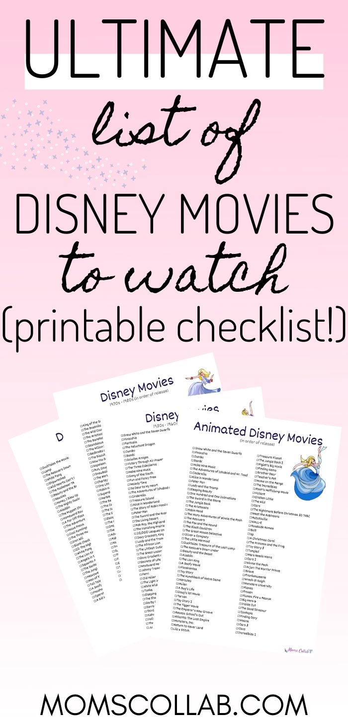 Ultimate List of Disney Movies to Watch