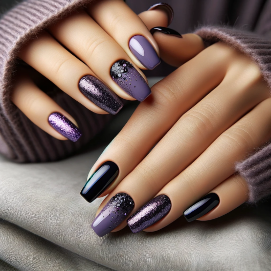 10 Purple and Black Nail Designs to Unleash Your Personality