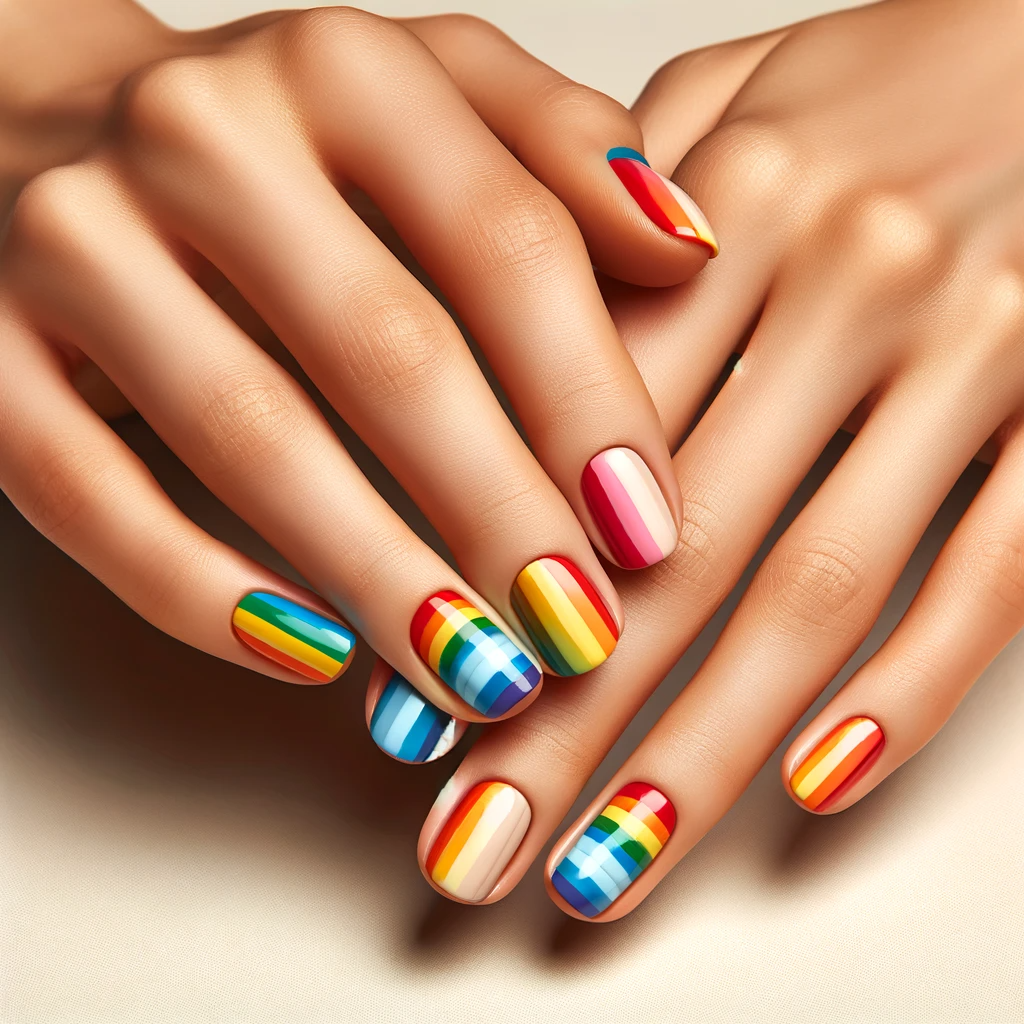 Rainbow nail designs