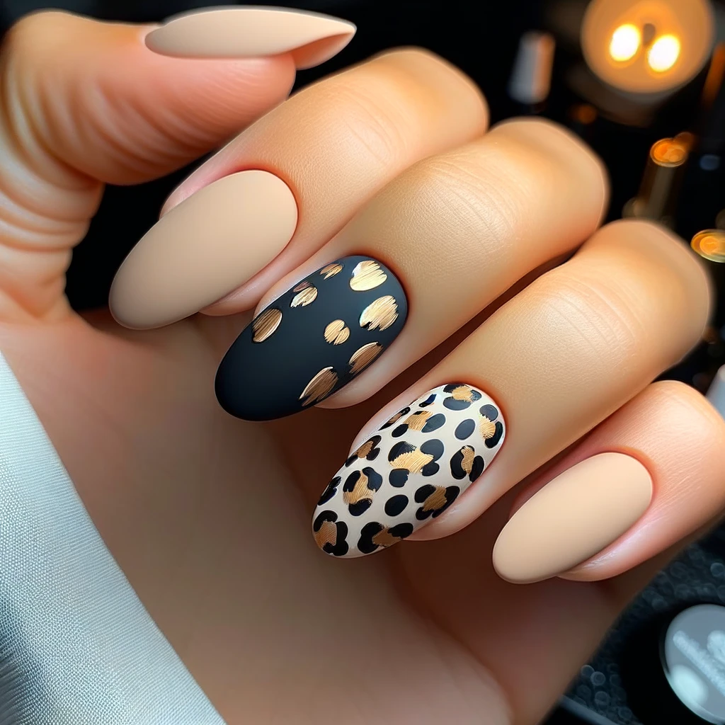 black and gold leopard spots for a chic and wild design