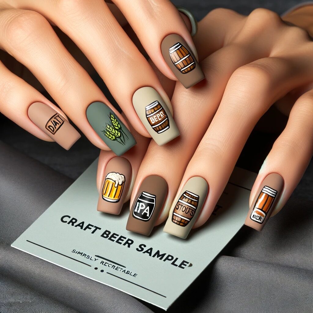 Craft Beer Sampler nails