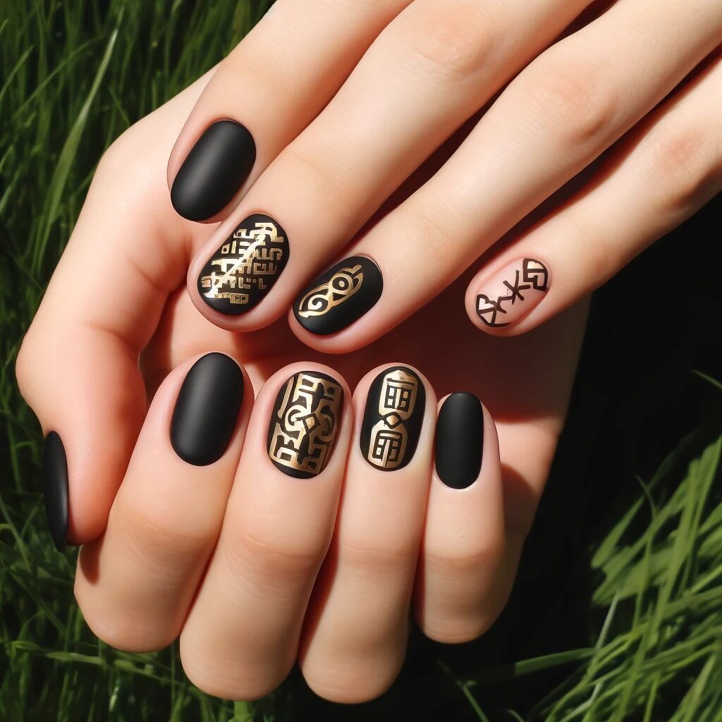 Nails with Heritage Symbols