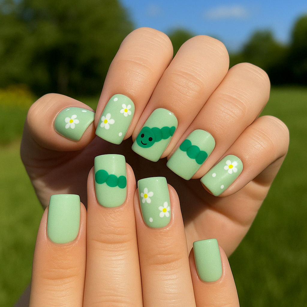 caterpillar nail designs