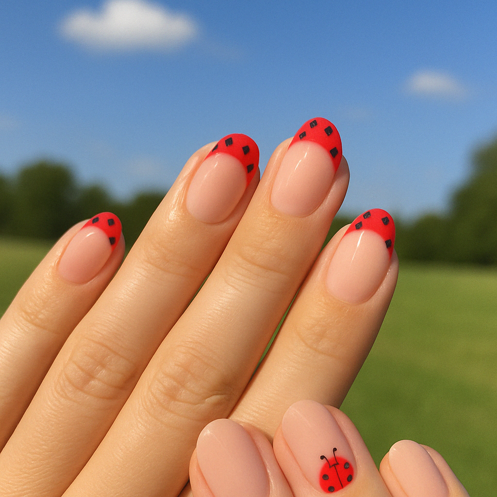 Ladybug Tips nails
