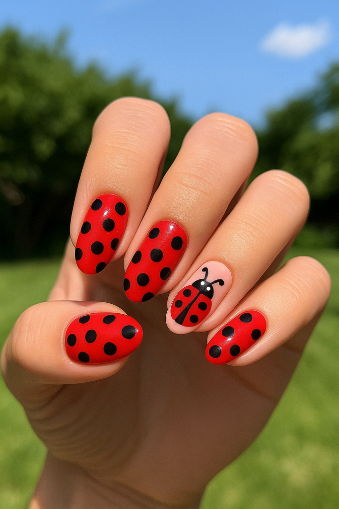 Polka Dot Party nails