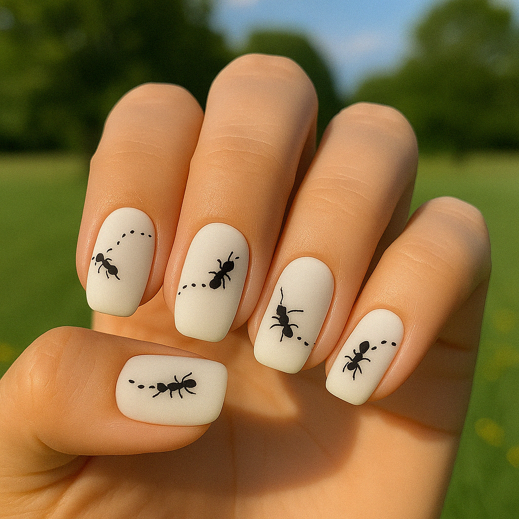 cute ant nail design