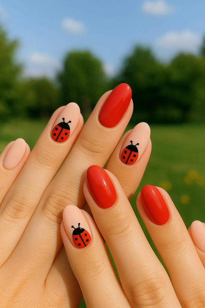 ladybug nails